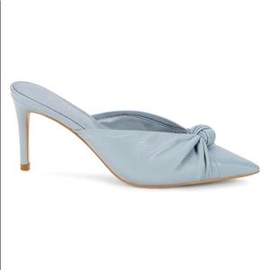 Classic and cute size 8.5 Guess mule heels light blue/grey worn only once